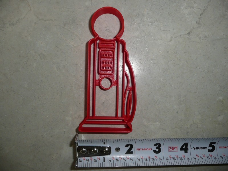 VINTAGE GAS PUMP SHAPE ANTIQUE VEHICLE THEME DETAILED COOKIE CUTTER USA PR5040 gallery