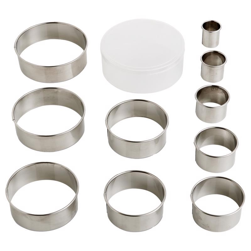 10-Set Mrs. Anderson’s Baking Stainless Steel Baking Cutters Set