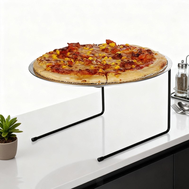 4 Pieces Tabletop Pizza Pan Risers Pizza Pan Riser for Buffet Tables Wedding