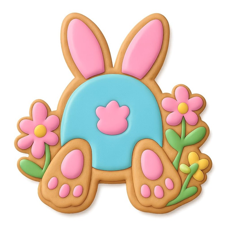 Springtime Bunny Butt Cookie Cutter & Stamp - 4x3.2 Fun Kitchen Baking gallery