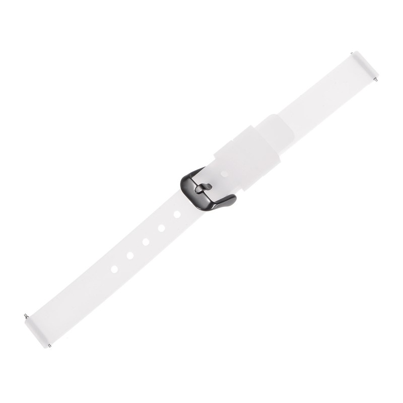 12mm Silicone Watch Strap, Black Clasp, Clear Quick Release gallery