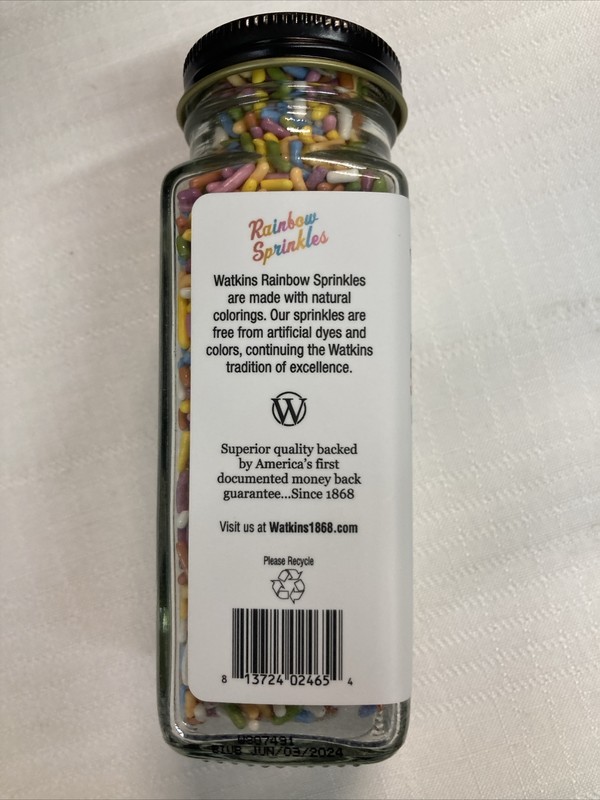 Watkins Decorating Rainbow Sprinkles No Artificial Dyes 3.4oz gallery