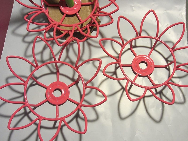 World Market Cupcake Display Stands Holders Pink Daisy Flower Set of 4 Birthday gallery