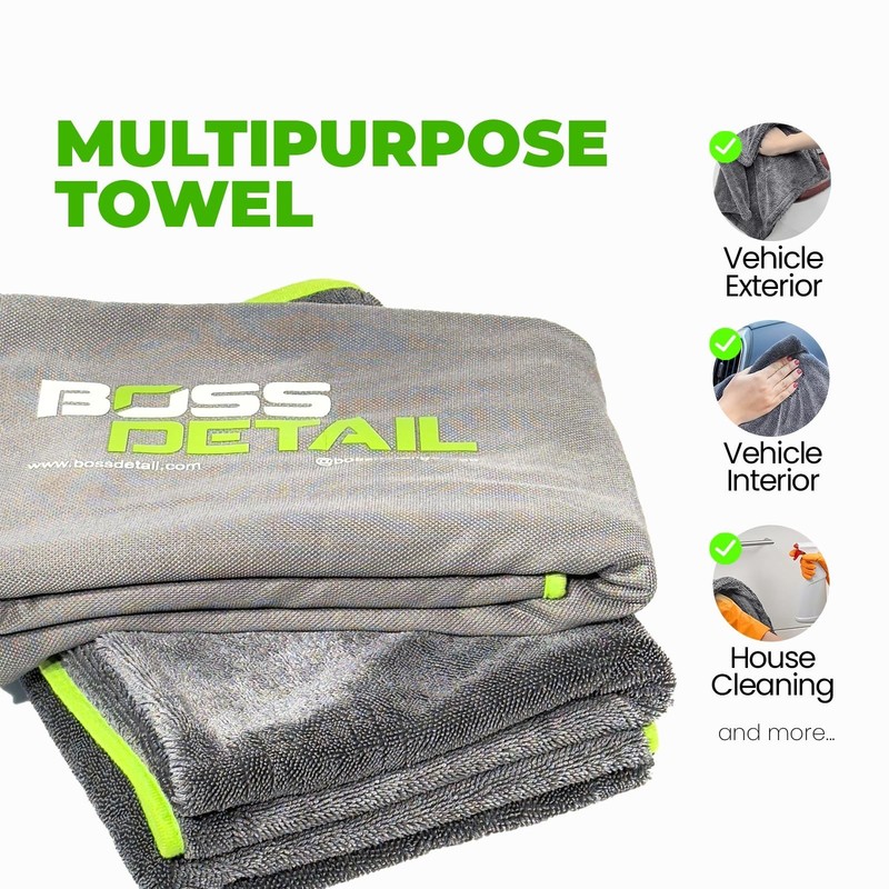 Twist Drying Towel Super Absorbent 600GSM - 35.4'' x 23.6'' inches, Gray Colo... gallery