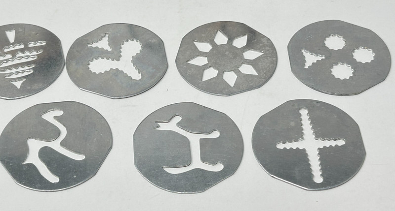 Lot of VTG Mirro Cookie Dough Press Cake Decorator Syringes Asstd Tips and Discs gallery