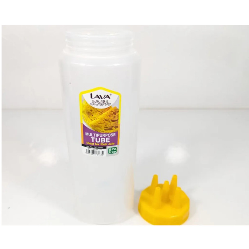 1 PC- Lava Multipurpose Tube Roti Jala Mould / Squeezer 5 Hole 700ML Free Ship gallery