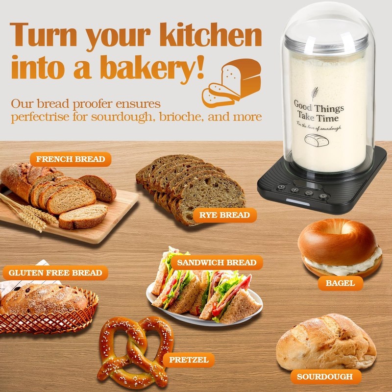 Sourdough Starter Kit-Sourdough Starter Jar and Dome-40oz Large Sourdough Sta... gallery