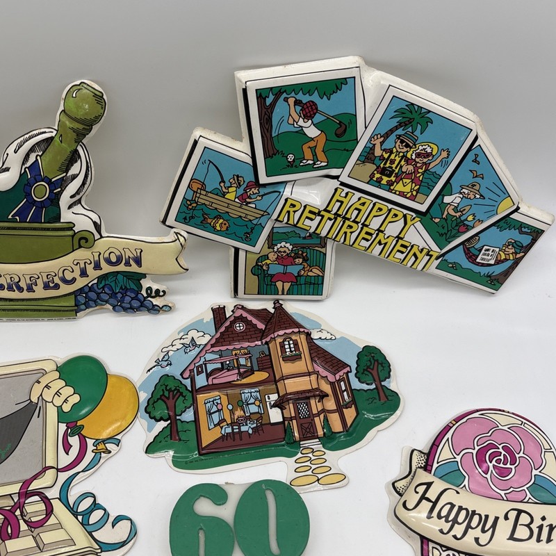Vintage Wilton Cake Topper Lot 1991 Birthday Retirement Christmas Halloween gallery