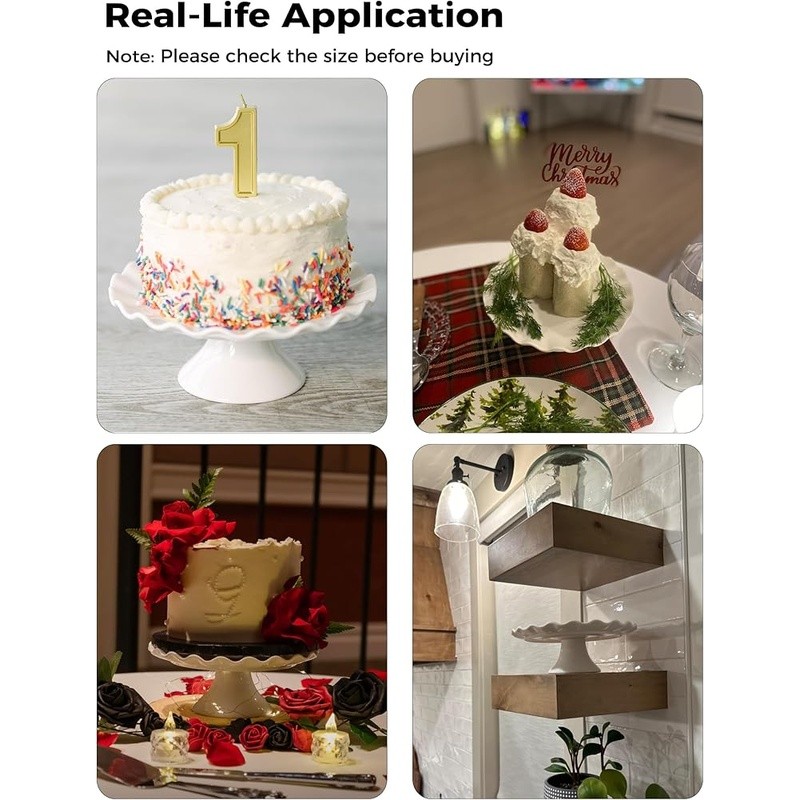 Elegant Porcelain Mini Cake Stand Ruffle Trim Dessert Display Home Decor New gallery