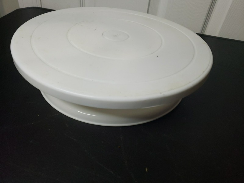 White Plastic Rotating Cake Turntable for Decorating, All Occasions gallery
