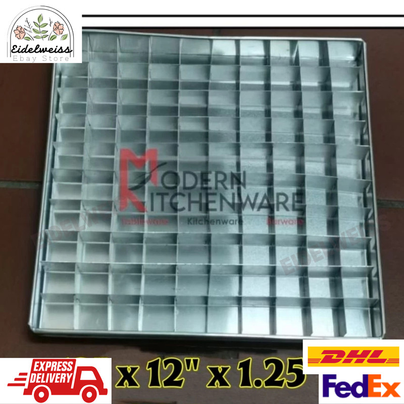 2 unit Brownie Divider Pan 100 Slot 10×10 Grid Aluminium Baking Mold Cake