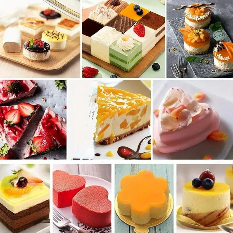 6PCS Cake Rings Cooking Rings Dessert Mousse Mold Stainless Steel with Pusher US gallery