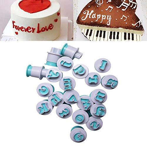 Alphabet Letters and Numbers Cake Stamp for Fondant Biscuit Cookie Stamp gallery