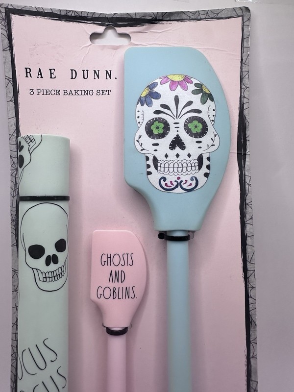 New Rae Dunn Halloween 3 Piece Baking Set - Spatula, Mat gallery