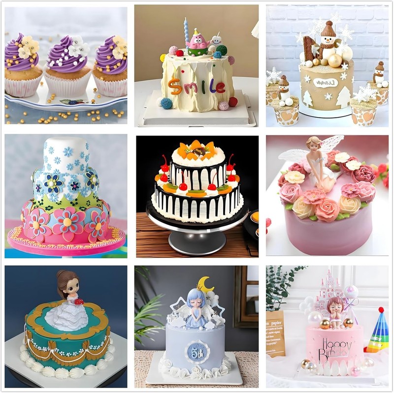 Cake Decorating Kit with Turntable Tips Icing Spatulas Leveler 87 pcs gallery