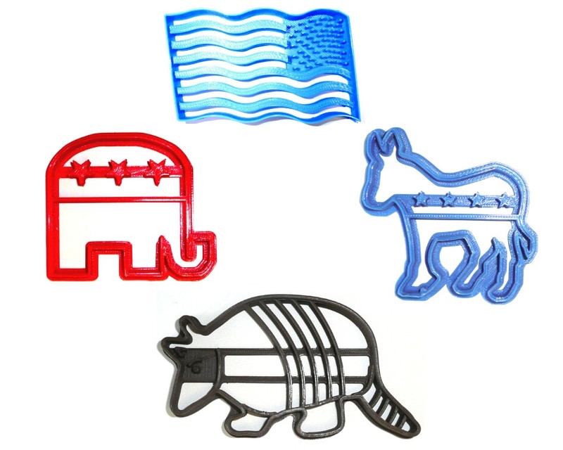 ELECTION POLITICS CAMPAIGN MASCOT PARTY SYMBOL DEMOCRAT COOKIE CUTTER USA PR1337