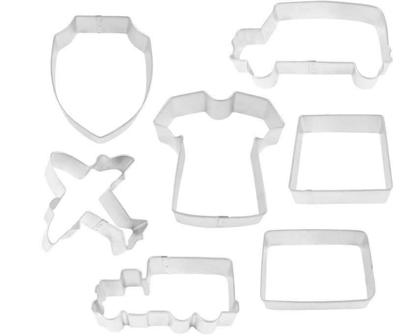 7 Piece Shipping UPS FedEx Cookie Cutter Set Retirement Hire On Party Cookies M