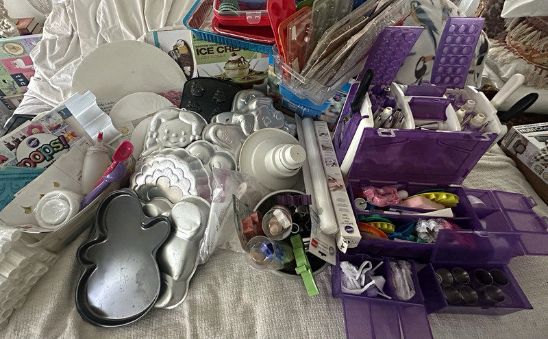Wilton Cake Decorating Accessories Lot w/ Tips, Cutters, Molds, Pops! Set