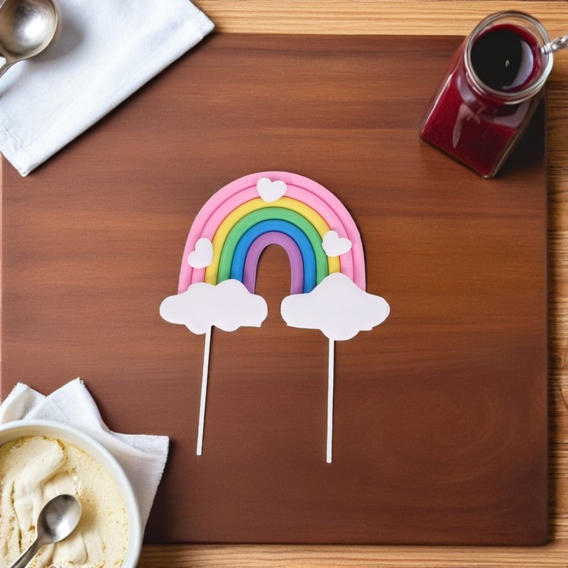6 Pcs Birthday Cake Side Decoration Baking Toppers Party Supplies gallery