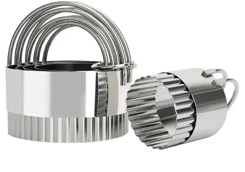 5 Pieces/Set Biscuit Mold Set round Stainless Steel Biscuit Tool Cookies Cutter gallery