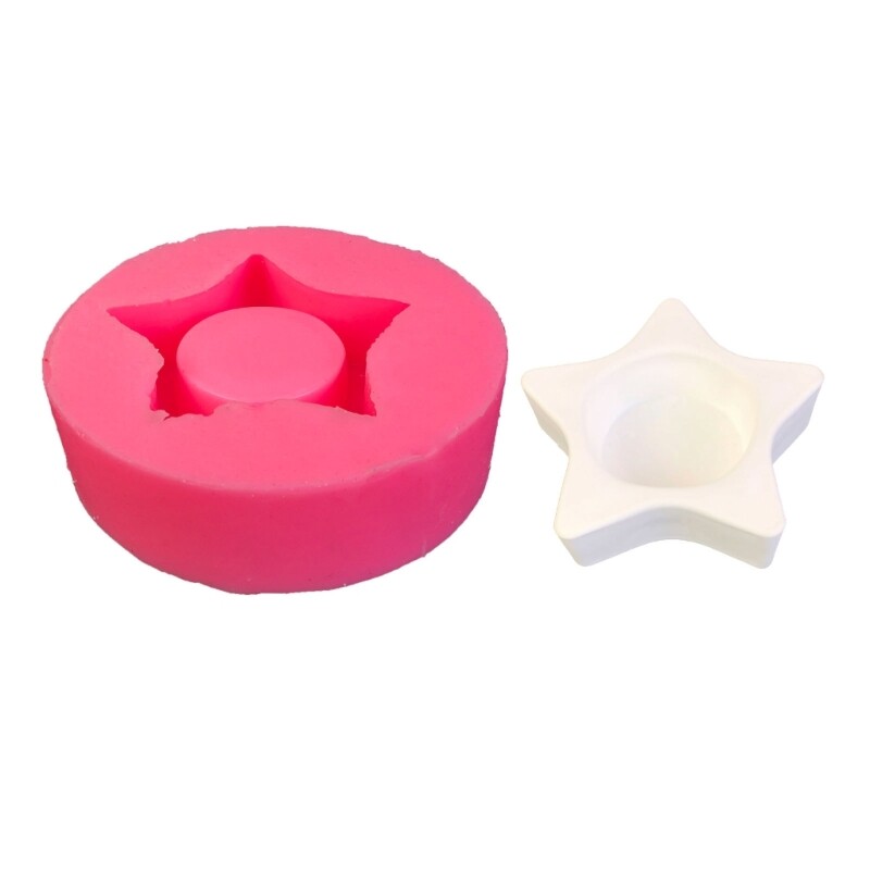 DIY Star Shape Hodler Silicone Mould Candlestick Holder Exploy Casting