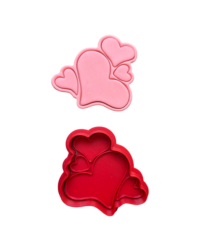 Hearts Day Cookie Cutter Stamp Heart Teddy Bear Letter Valentine's' day gallery