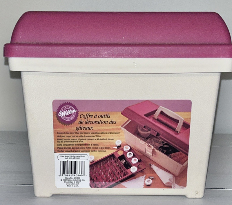Vtg Wilton Cake Decorating Tool Caddy Organizer Case with Accessories #409-860 gallery