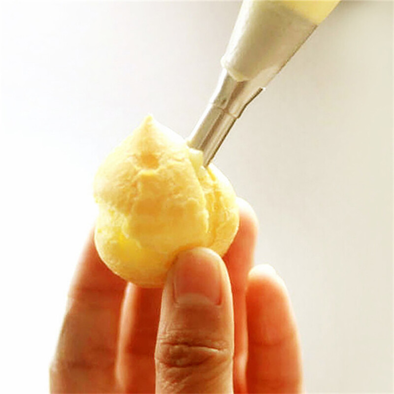 2Pcs Puff Cream Nozzles Set Metal Piping Bag Tips Pastry Tool Cake.vio gallery