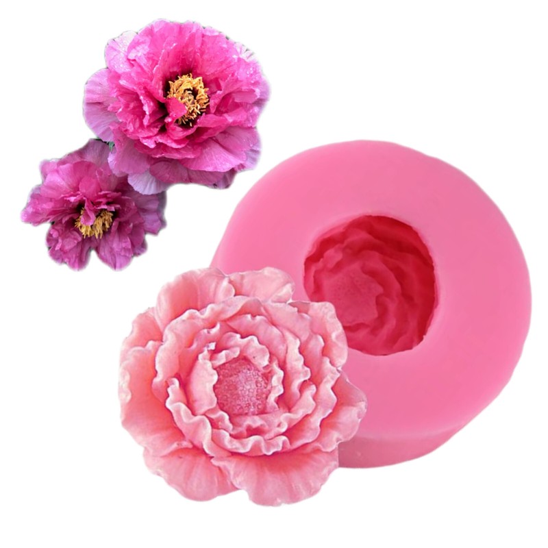 Combo 3Pcs Beautiful Silicone Flower Mould Fondant Chocolate Crystal Jelly Cake