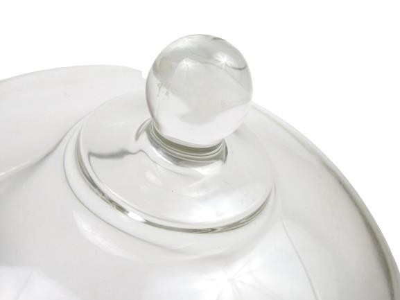 Heavy Domed Clear Glass Cake Plate or Pastry Stand Cloche Cover 10.25 Inch gallery