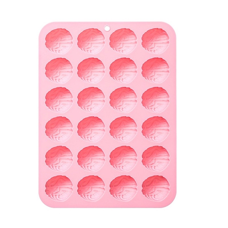 24Cavity Brains Silicone Molds Chocolate Fondants Molds DIY Ornament Molds