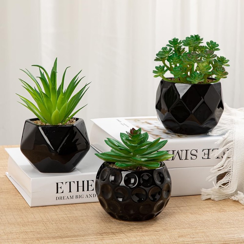 Briful 4.3 inches (D) x (W) x 5.5 (H), Black# 3pcs gallery