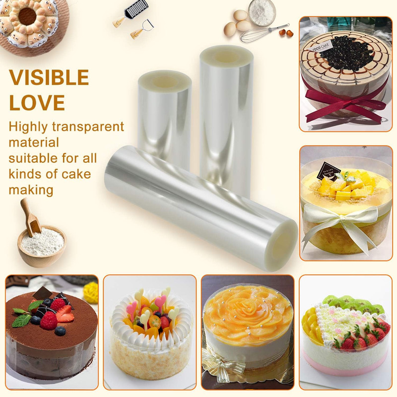 Cake Collars 4 X 394Inch (5.9 Mil Thick) Transparent Acetate Sheets Rolls for Ba gallery