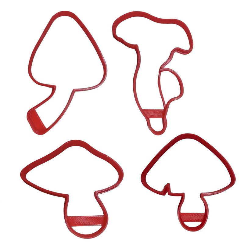 MUSHROOMS FOREST GARDEN SET OF 4 COOKIE CUTTERS MADE IN USA PR1926