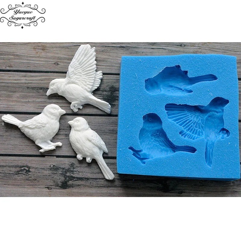 Bird Silicone Mold Baking Fondant Chocolate Cake Decoration Tools Resin Mould