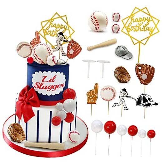Baseball Cake Decorations Sports Theme Party Decoration Supplies Design A