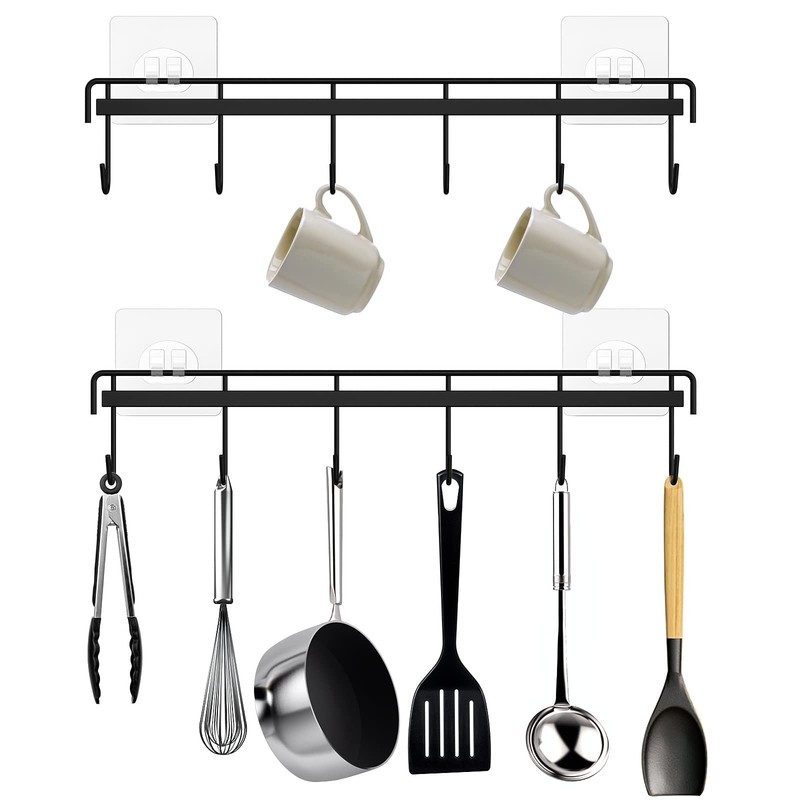 Kitchen Utensil Hanger, Adhesive Utensil Holder Wall Mount Kitchen Rack Rail …