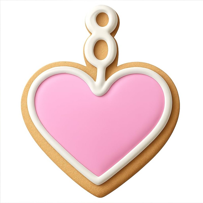 Heart with Chain Cookie Cutter & Stamp, Fondant & Clay - 4x3.2 gallery
