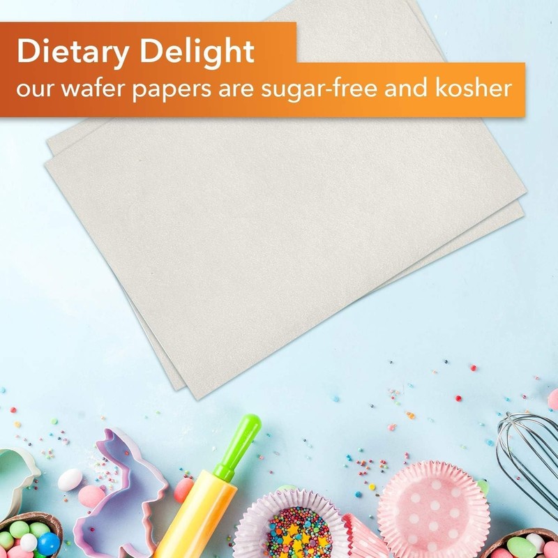 Wafer Paper for Cake Decorating, 100 Pack gallery