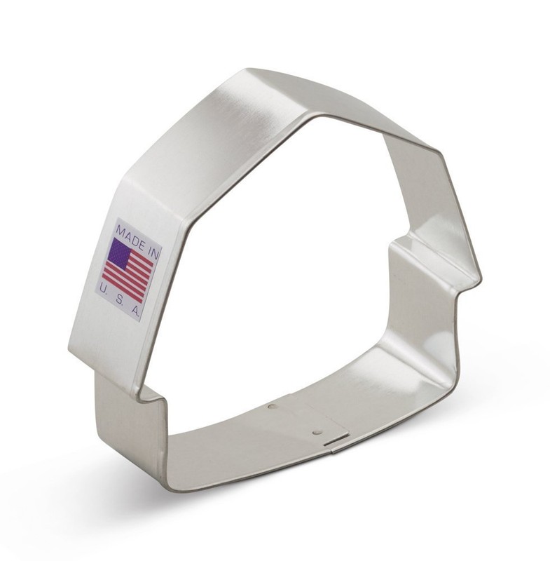 Barn Cookie Cutter, Ann Clark, 3.25 Inch, Tin Plated Steel, Farm Theme