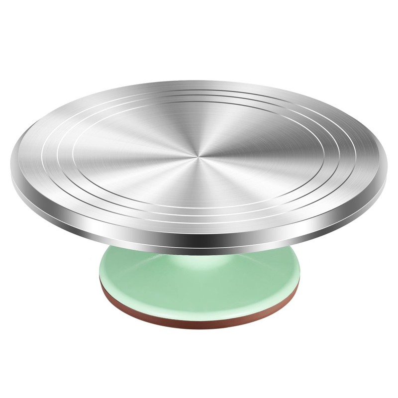 Aluminium Alloy Revolving Cake Stand 12 Inch Rotating Cake Turntable for Cake...