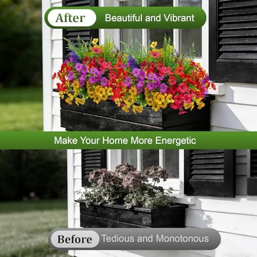 Artificial Fake 16ps Mix-3 Red+3 Yellow+3 Purple+3 Rose Red+green Plants gallery