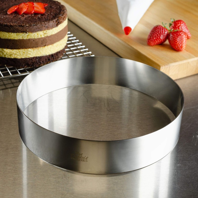 10 x 2 Inch Stainless Steel Round Cake Ring, Pastry Ring, Mousse Mold, Baking gallery