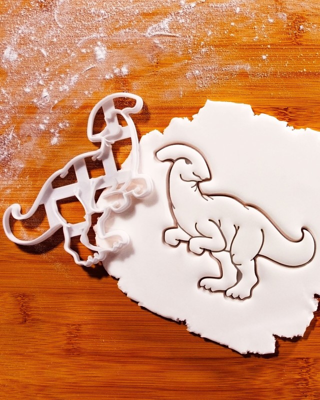 Parasaurolophus cookie cutter – Dinosaur birthday Jurassic fossil Paleontology