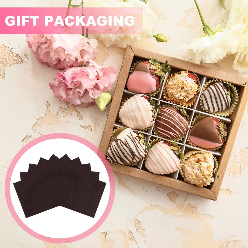 200 Pcs Candy Foil Wrapper, 4.7 x 4.7" Chocolate Wrapper, Brown (Orange Peel) gallery