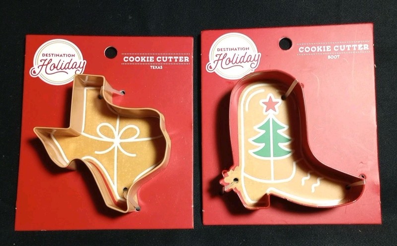 Texas & Cowboy Boot w/ Spur Cookie Cutters Approx 3″ New ~ Destination Holiday