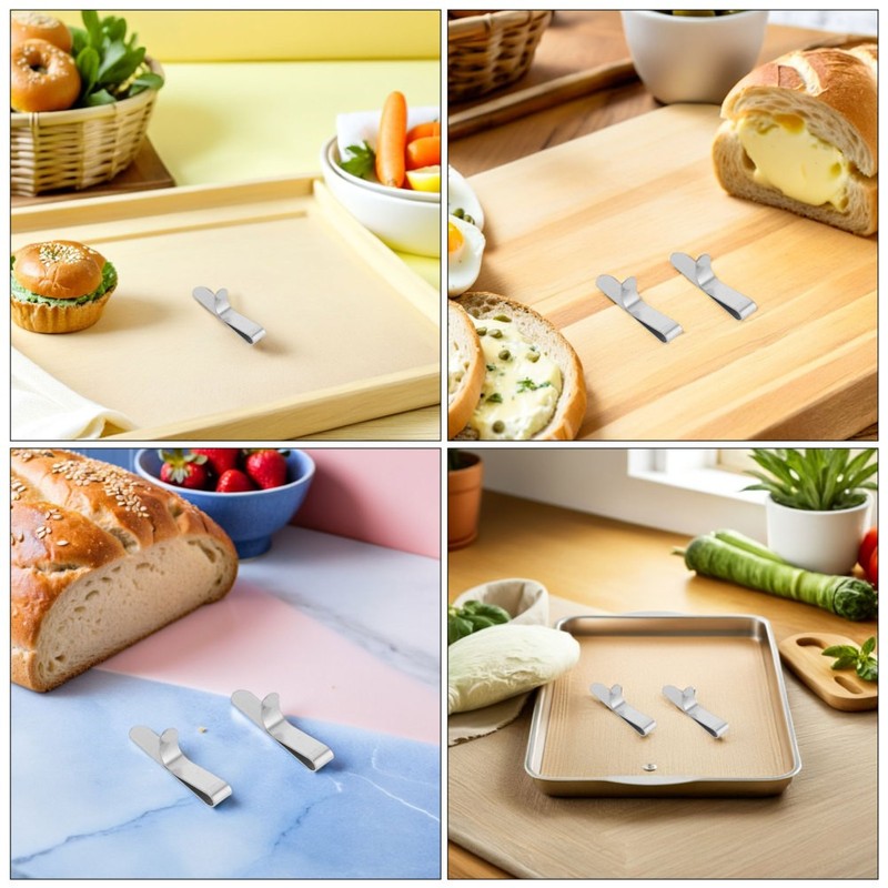 12Pcs Stainless Steel Cake Ring Clips Reusable Baking Mold Fasteners Silver gallery