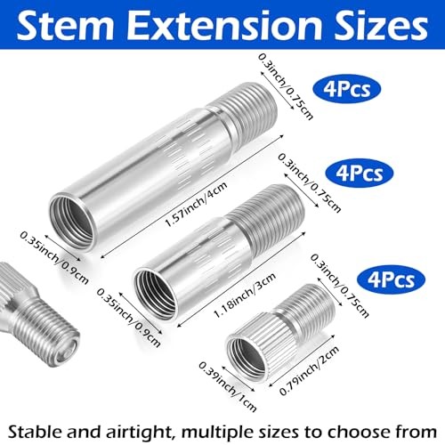 12 PCS Valve Stem Extension Kit, 19/27/39mm Tire Valve Extension, Stainless gallery
