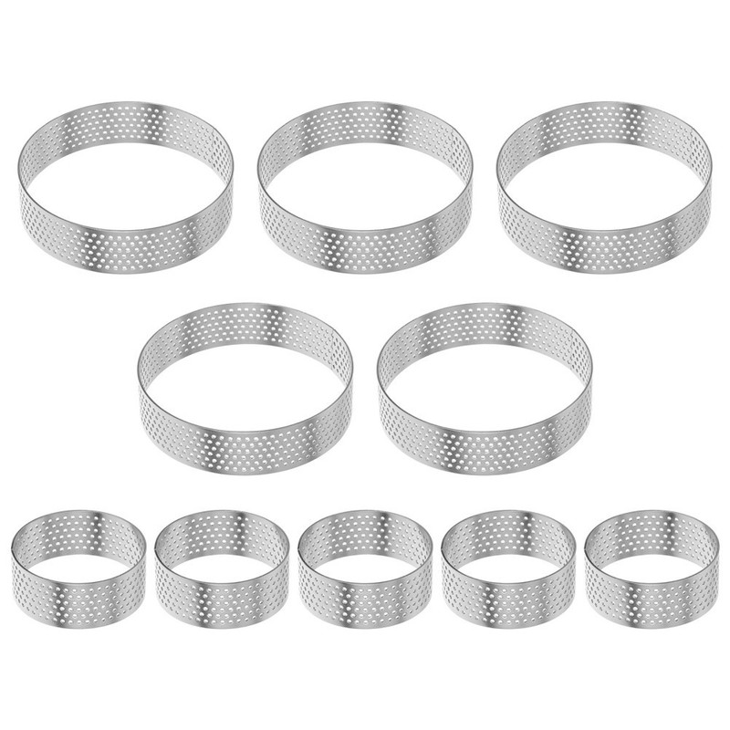 10 Pcs Cake Tart Molds for Baking Metal Pastry Fruit Mousse gallery
