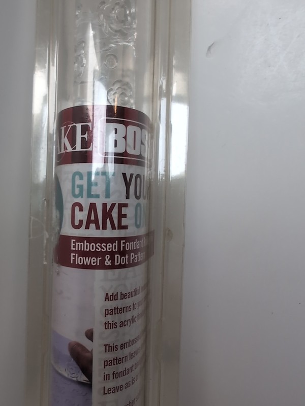 Cake Boss Flower & Dot Embossed Fondant Rolling Pin Decorating Tool 13" Sealed gallery